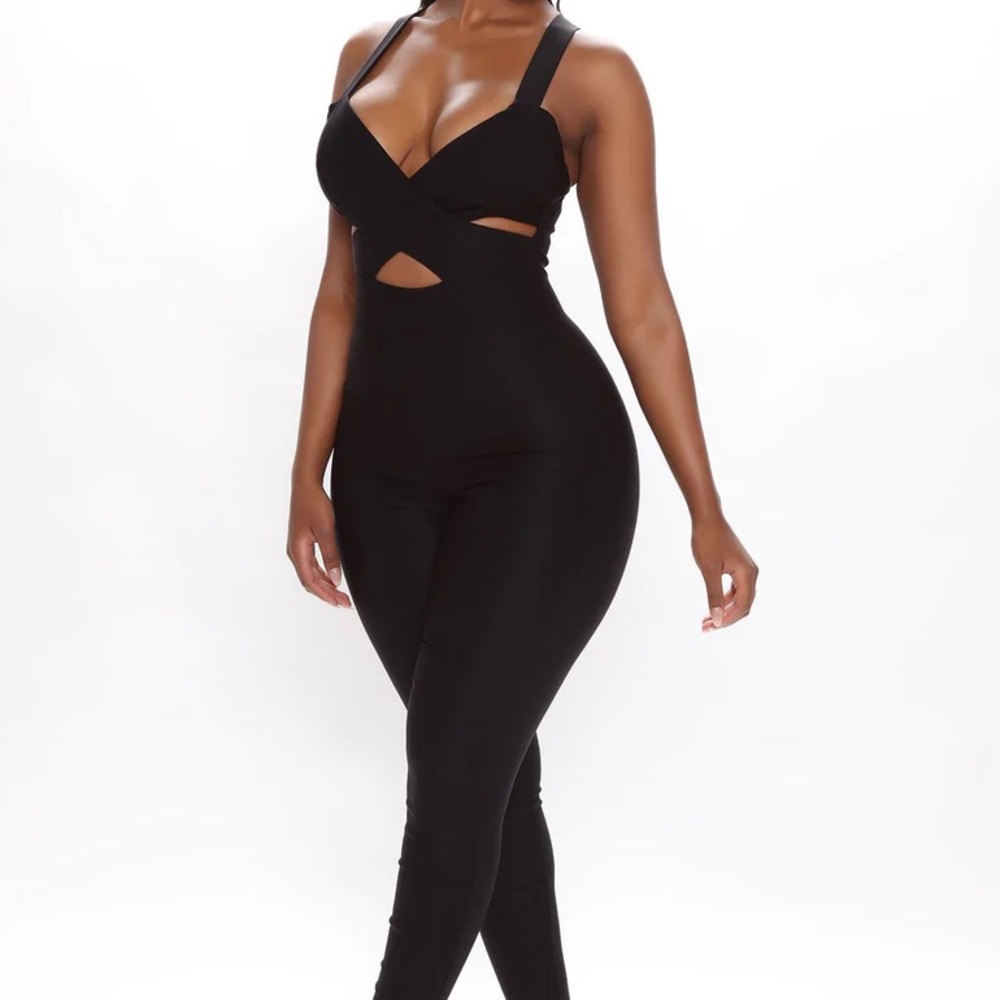 FN Skinny Leg Jumpsuit - Black